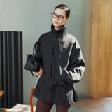 SIOT4184 Belted Half Trench Jacket_Black