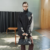 SIOT4184 Belted Half Trench Jacket_Black