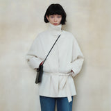SIOT4184 Belted Half Trench Jacket_Cream