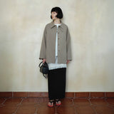 SIOT4184 Belted Half Trench Jacket_Greige