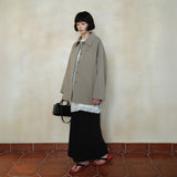 SIOT4184 Belted Half Trench Jacket_Greige