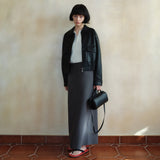 SIOT4186 Smooth Faux Leather Blouson_Black
