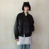 SIOT4187 Minimal Lambskin Blouson Jacket_Black