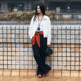 SIOT4191 High Neck Shirring Blouson_Cream