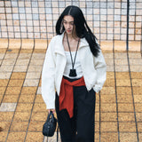 SIOT4191 High Neck Shirring Blouson_Cream