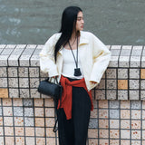 SIOT4191 High Neck Shirring Blouson_Cream
