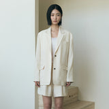 SIOT4195 Lounge Soft Blazer_Light Beige