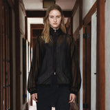 SIOT4198 Sheer Wrinkle Blouson_Black