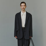 SIOT4200 Gentle Tailored Blazer_Charcoal