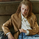 SIOT4200 Gentle Tailored Blazer_Camel brown