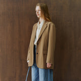 SIOT4200 Gentle Tailored Blazer_Camel brown