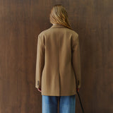 SIOT4200 Gentle Tailored Blazer_Camel brown