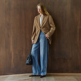 SIOT4200 Gentle Tailored Blazer_Camel brown