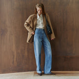 SIOT4200 Gentle Tailored Blazer_Camel brown
