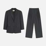 SI Gentle Tailored Blazer Set_Charcoal