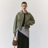 SIOT4201 Volume Padded Bomber Jacket_Light khaki