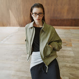 SIOT4201 Volume Padded Bomber Jacket_Light khaki