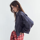 SIOT4201 Volume Padded Bomber Jacket_Midnight charcoal