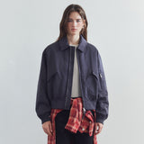 SIOT4201 Volume Padded Bomber Jacket_Midnight charcoal