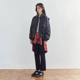 SIOT4201 Volume Padded Bomber Jacket_Midnight charcoal