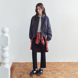 SIOT4201 Volume Padded Bomber Jacket_Midnight charcoal