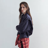 SIOT4201 Volume Padded Bomber Jacket_Midnight charcoal
