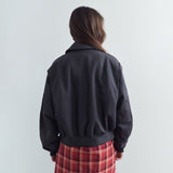 SIOT4201 Volume Padded Bomber Jacket_Midnight charcoal