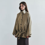 SIOT4202 Oversized High-Neck Belted Jacket_Dust brown
