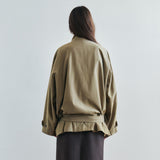 SIOT4202 Oversized High-Neck Belted Jacket_Dust brown