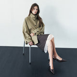 SIOT4202 Oversized High-Neck Belted Jacket_Dust brown