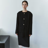 SIOT4204 Oversized Atelier Tweed Jacket_Black