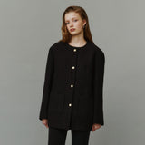 SIOT4204 Oversized Atelier Tweed Jacket_Black