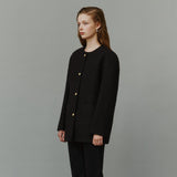 SIOT4204 Oversized Atelier Tweed Jacket_Black