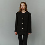 SIOT4204 Oversized Atelier Tweed Jacket_Black