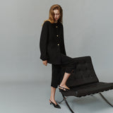 SIOT4204 Oversized Atelier Tweed Jacket_Black