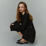 SIOT4204 Oversized Atelier Tweed Jacket_Black