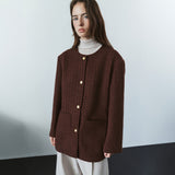 SIOT4204 Oversized Atelier Tweed Jacket_Brown