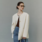 SIOT4204 Oversized Atelier Tweed Jacket_Ivory