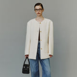 SIOT4204 Oversized Atelier Tweed Jacket_Ivory