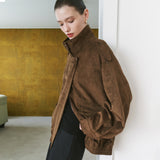 SIOT4209 Edit Suede Jacket_Khaki brown