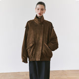 SIOT4209 Edit Suede Jacket_Khaki brown
