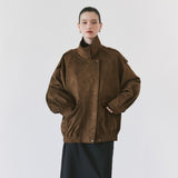 SIOT4209 Edit Suede Jacket_Khaki brown
