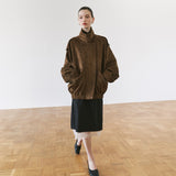 SIOT4209 Edit Suede Jacket_Khaki brown