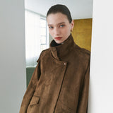 SIOT4209 Edit Suede Jacket_Khaki brown