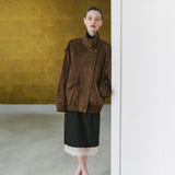 SIOT4209 Edit Suede Jacket_Khaki brown