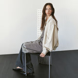 SIOT4212 Washed Bomber Jacket_Dust cream
