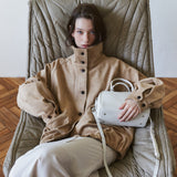 SIOT4213 Suede High-Neck Blouson_Beige