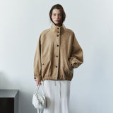 SIOT4213 Suede High-Neck Blouson_Beige