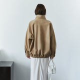 SIOT4213 Suede High-Neck Blouson_Beige
