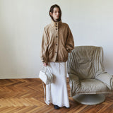 SIOT4213 Suede High-Neck Blouson_Beige
